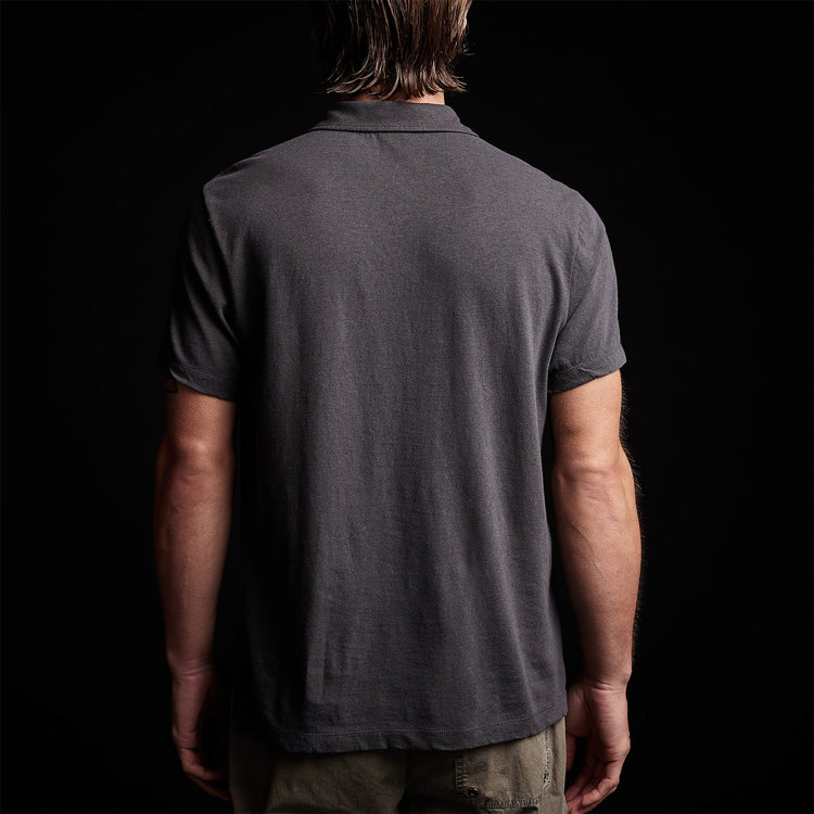 Soft Slub Jersey Short Sleeve Polo in Magma | James Perse Los Angeles 