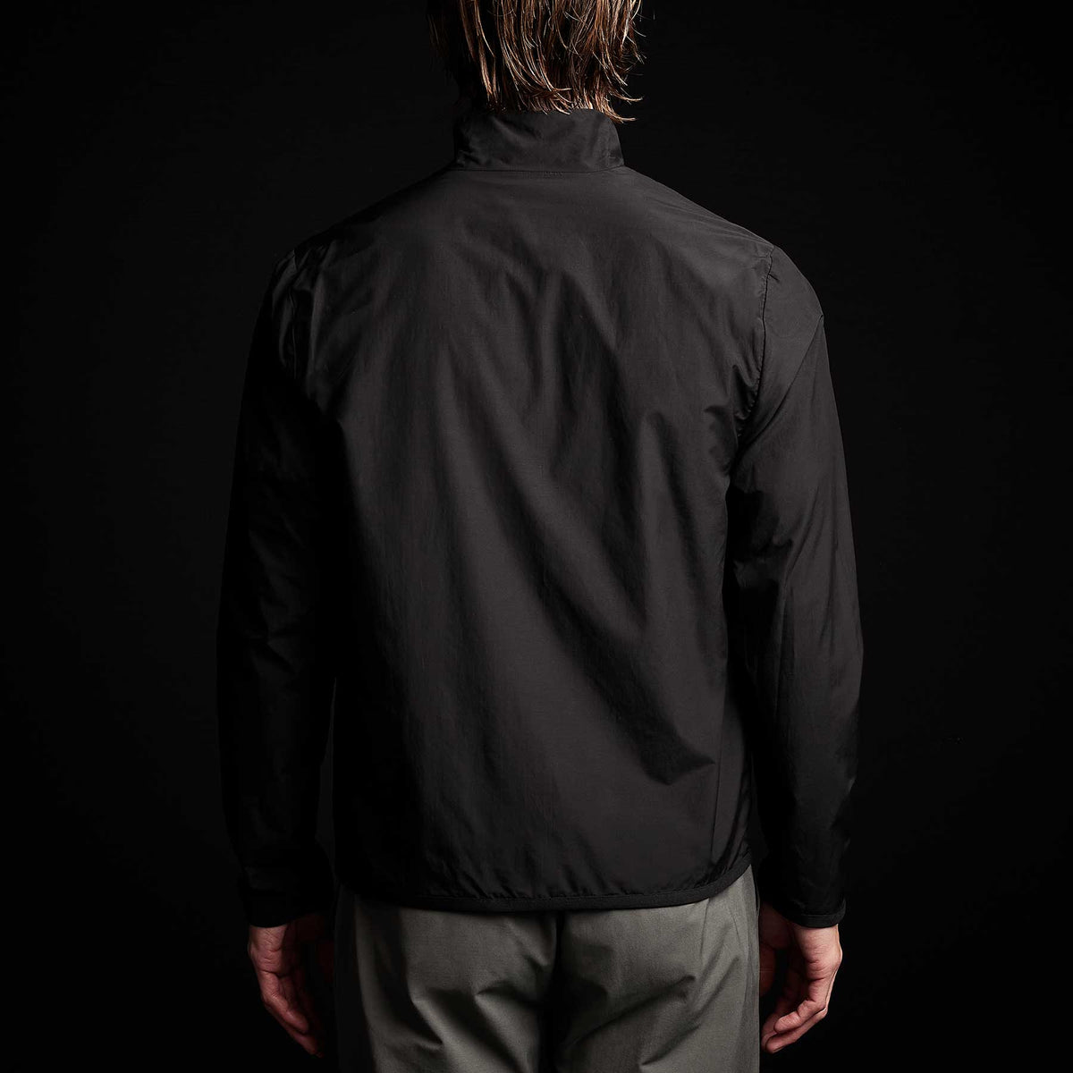 Cotton Nylon Windbreaker in Black | James Perse Los Angeles