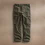 Herringbone Twill Utility Pant in Army Green Pigment | James Perse Los Angeles