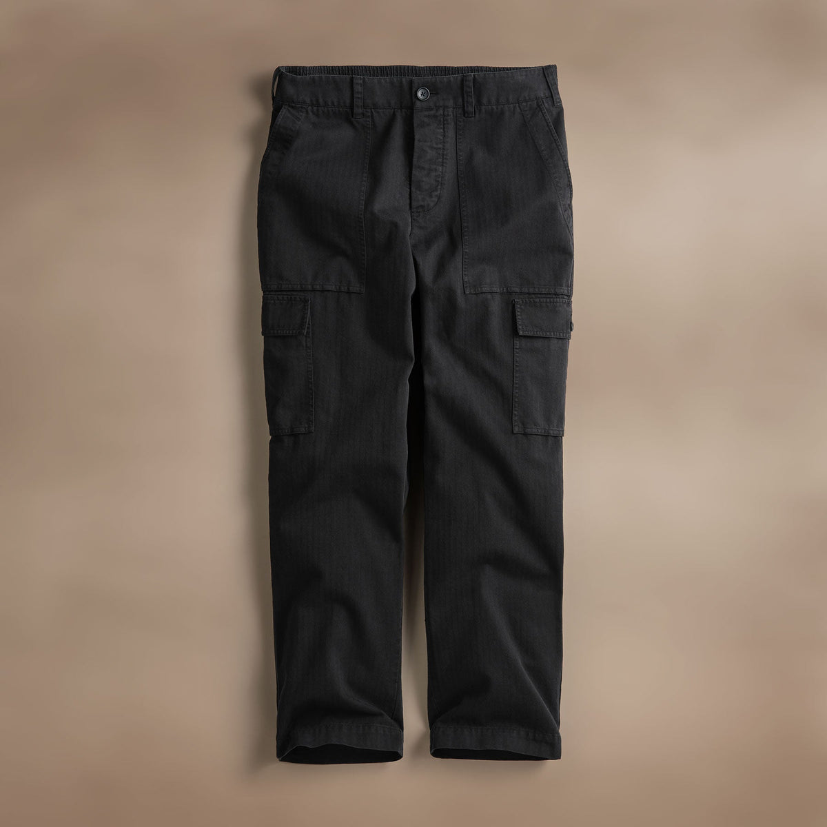 Herringbone Twill Utility Pant in Black | James Perse Los Angeles
