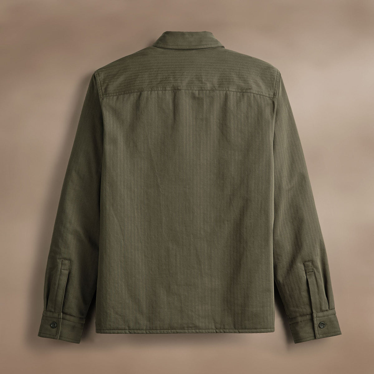 Herringbone Shirt Jacket  in Army Green Pigment | James Perse Los Angeles