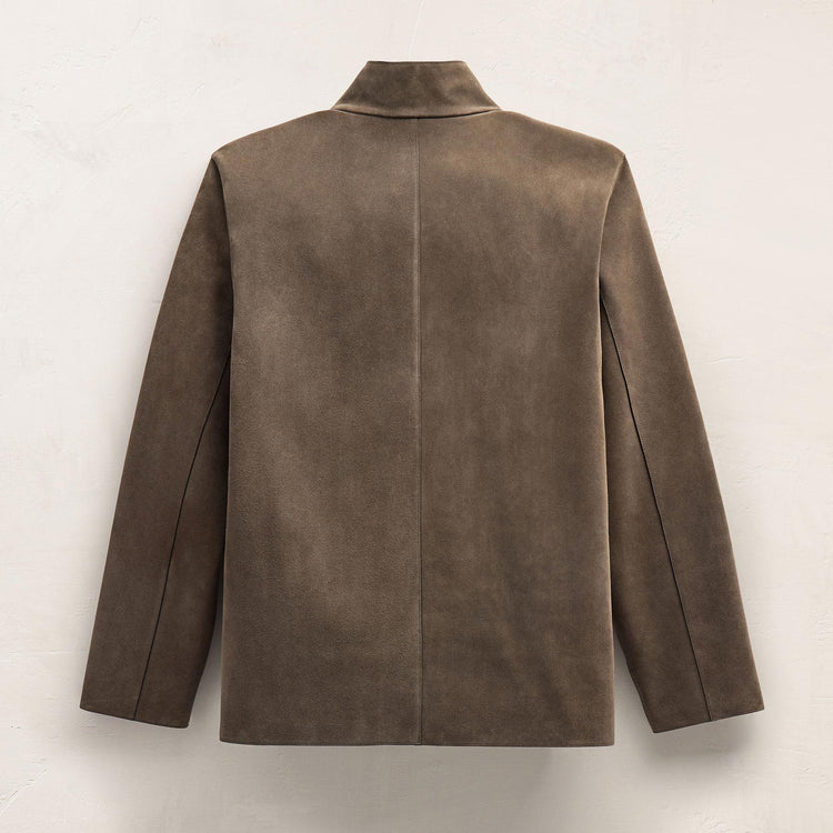 Suede Ranch Jacket in Caribou | James Perse Los Angeles FLAT