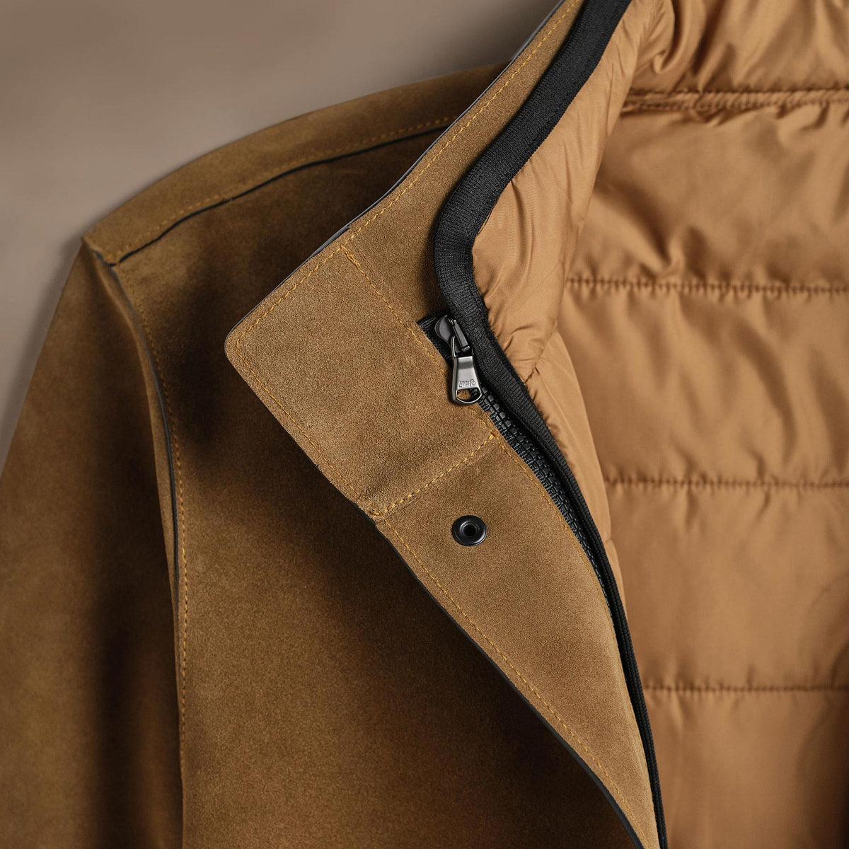 Suede Ranch Jacket in Tobacco | James Perse Los Angeles FLAT