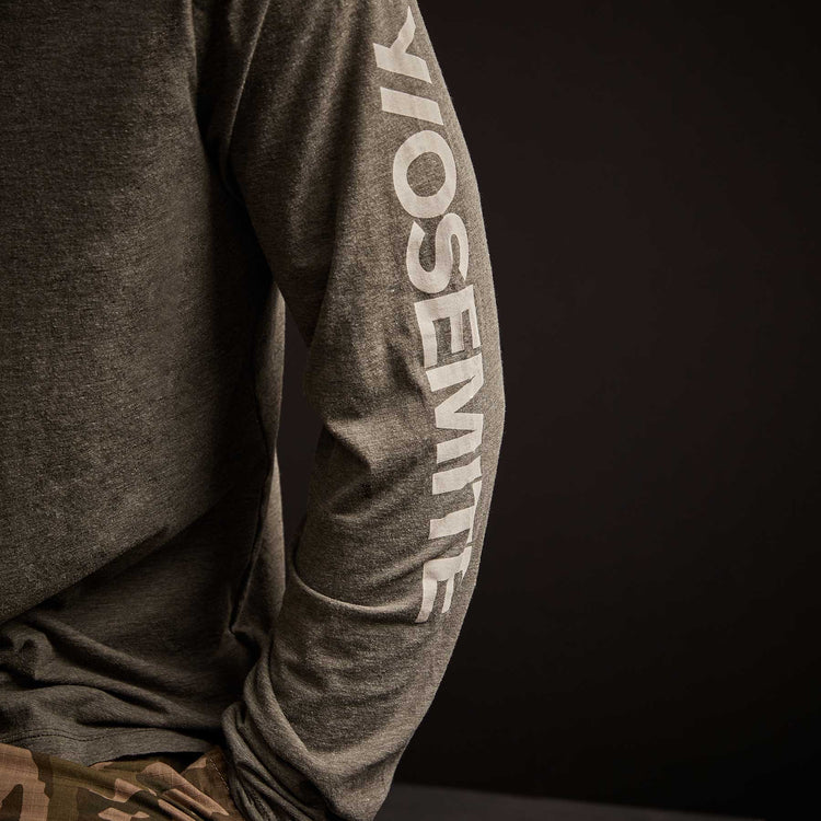 Y/OSEMITE Melange Tech Jersey Crew - Evergreen | James Perse Los Angeles