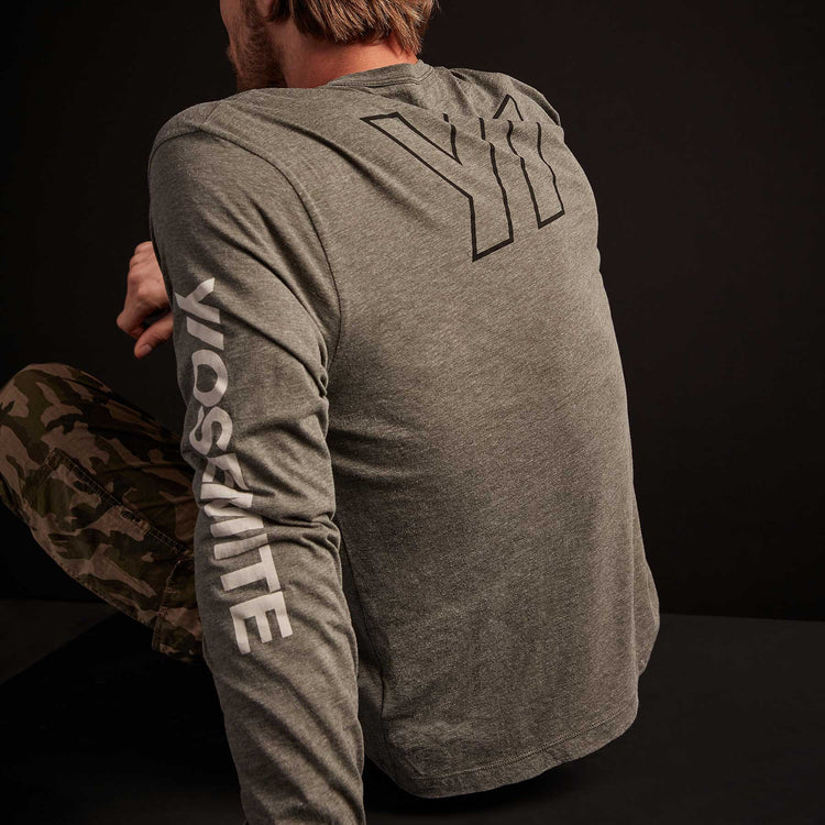Y/OSEMITE Melange Tech Jersey Crew - Evergreen | James Perse Los Angeles