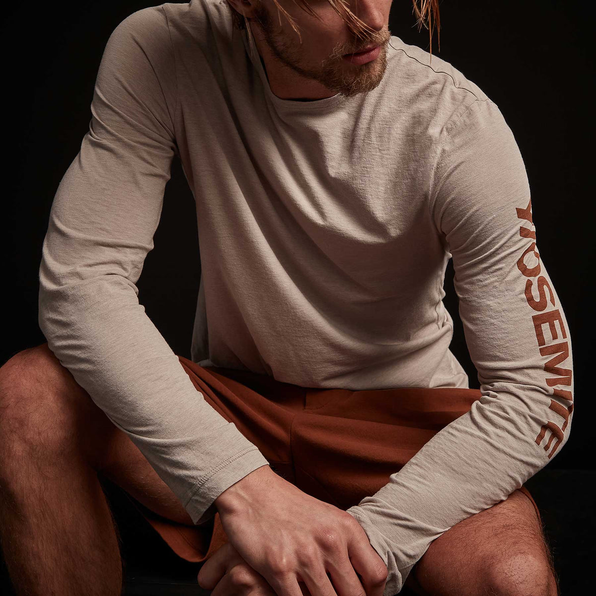 Y/OSEMITE Melange Tech Jersey Crew - Dapple | James Perse Los Angeles