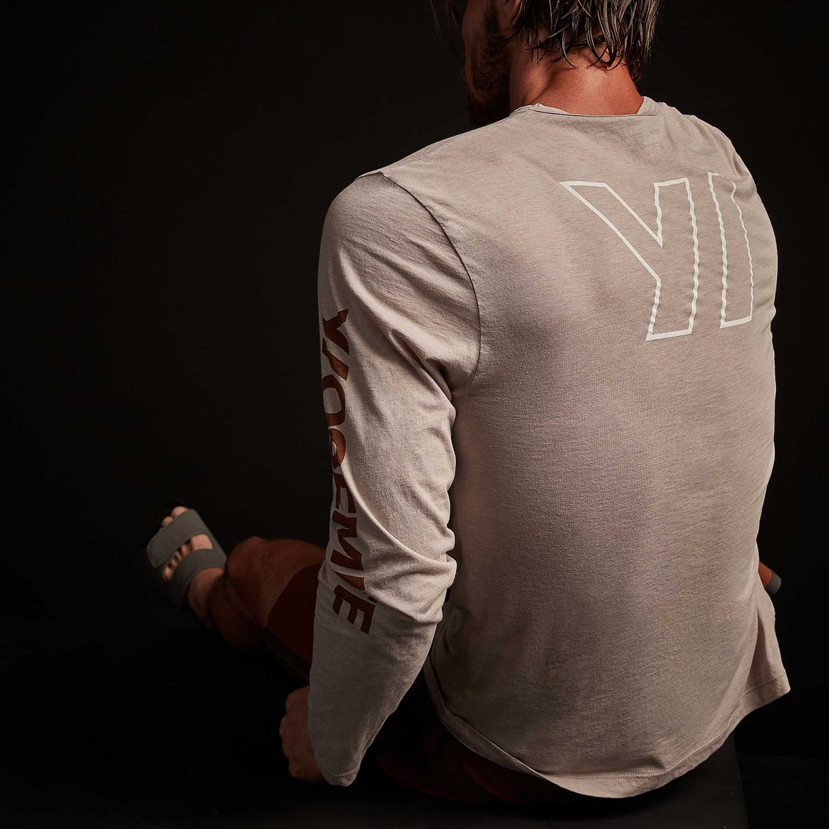 Y/OSEMITE Melange Tech Jersey Crew - Dapple | James Perse Los Angeles