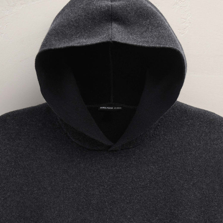 Hooded Poncho in Coal/Black | James Perse Los Angeles