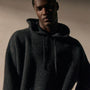 Oversized Hooded Sweater in Coal | James Perse Los Angeles / Mens
