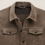 Suede Trucker Jacket in Caribou | James Perse Los Angeles