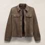 Suede Trucker Jacket in Caribou | James Perse Los Angeles