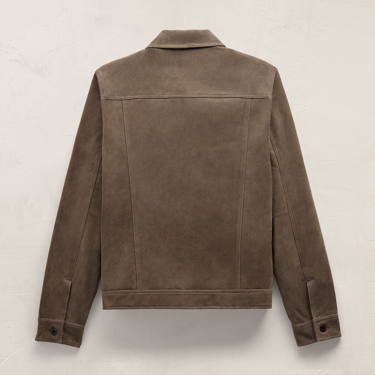 Suede Trucker Jacket in Caribou | James Perse Los Angeles