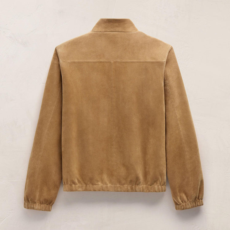 Suede Bomber Jacket in Sand | James Perse Los Angeles FLAT