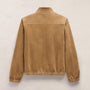 Suede Bomber Jacket in Sand | James Perse Los Angeles FLAT