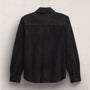 Suede Western Shirt in Black | James Perse Los Angeles FLAT