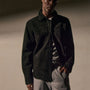 Suede Western Shirt in Black | James Perse Los Angeles