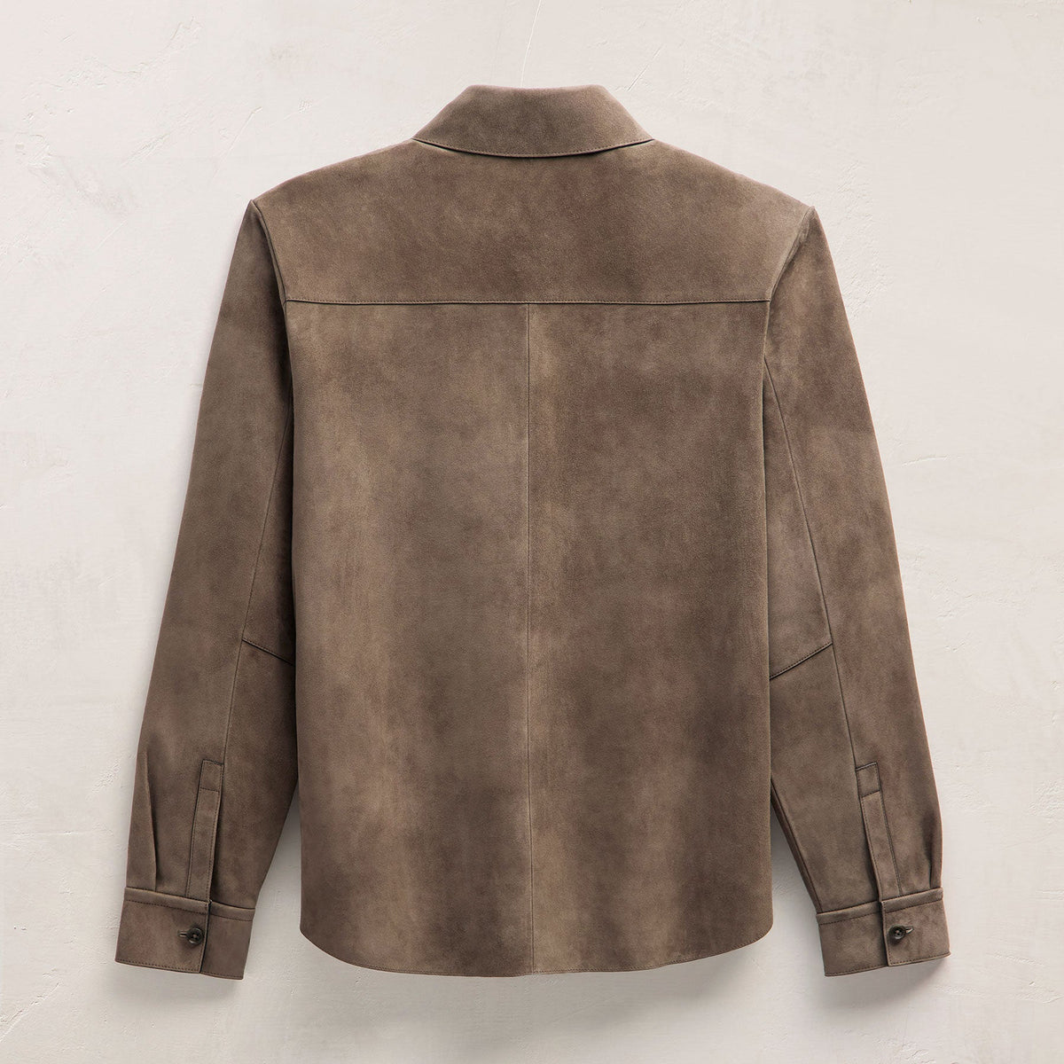 Suede Western Shirt in Caribou | James Perse Los Angeles FLAT