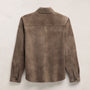 Suede Western Shirt in Caribou | James Perse Los Angeles FLAT