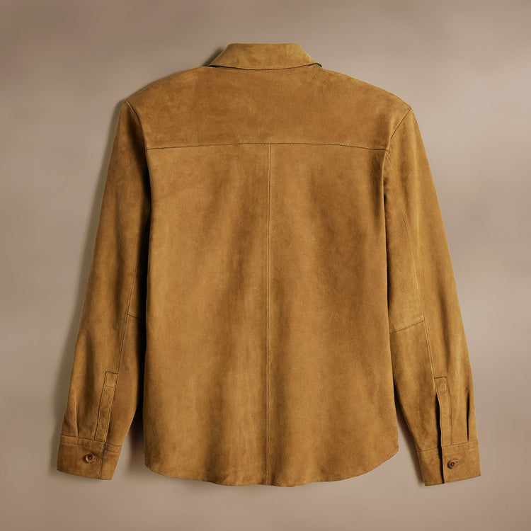 Suede Western Shirt in Tobacco | James Perse Los Angeles