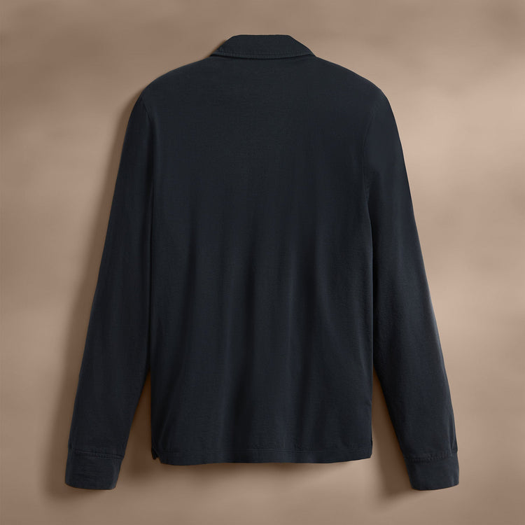 Long Sleeve Pocket Polo in Magma | James Perse Los Angeles