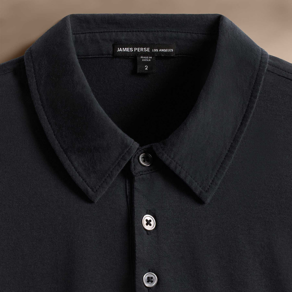 Long Sleeve Pocket Polo in Magma | James Perse Los Angeles