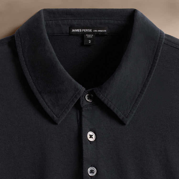 Long Sleeve Pocket Polo in Magma | James Perse Los Angeles