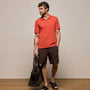Cotton Cashmere Polo in Blood Orange | James Perse Los Angeles
