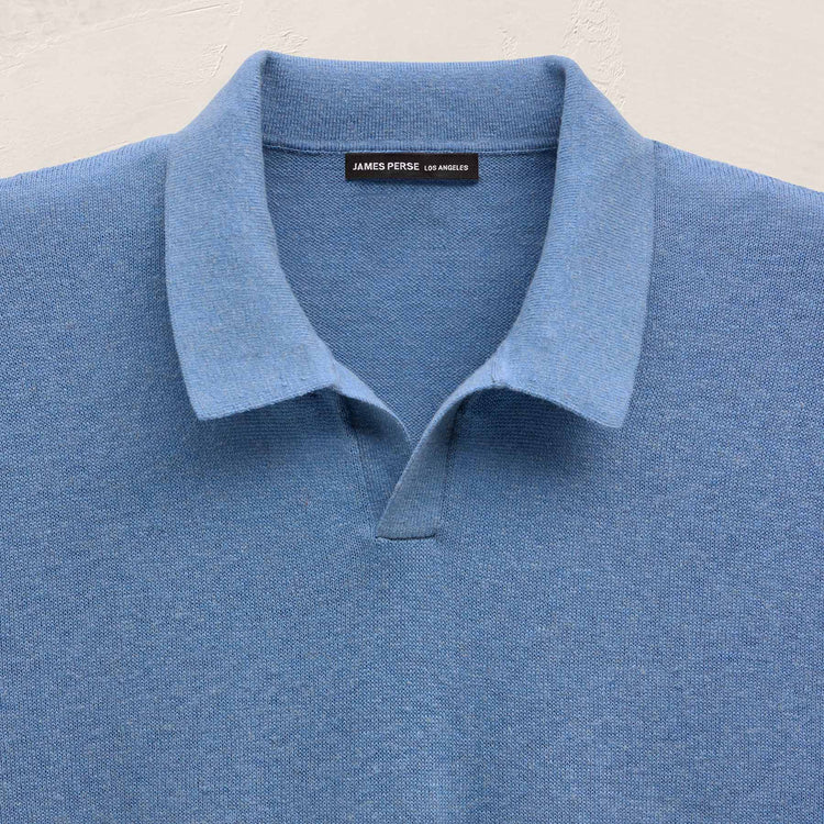 Organic Cotton Cashmere Polo in Denim | James Perse Los Angeles