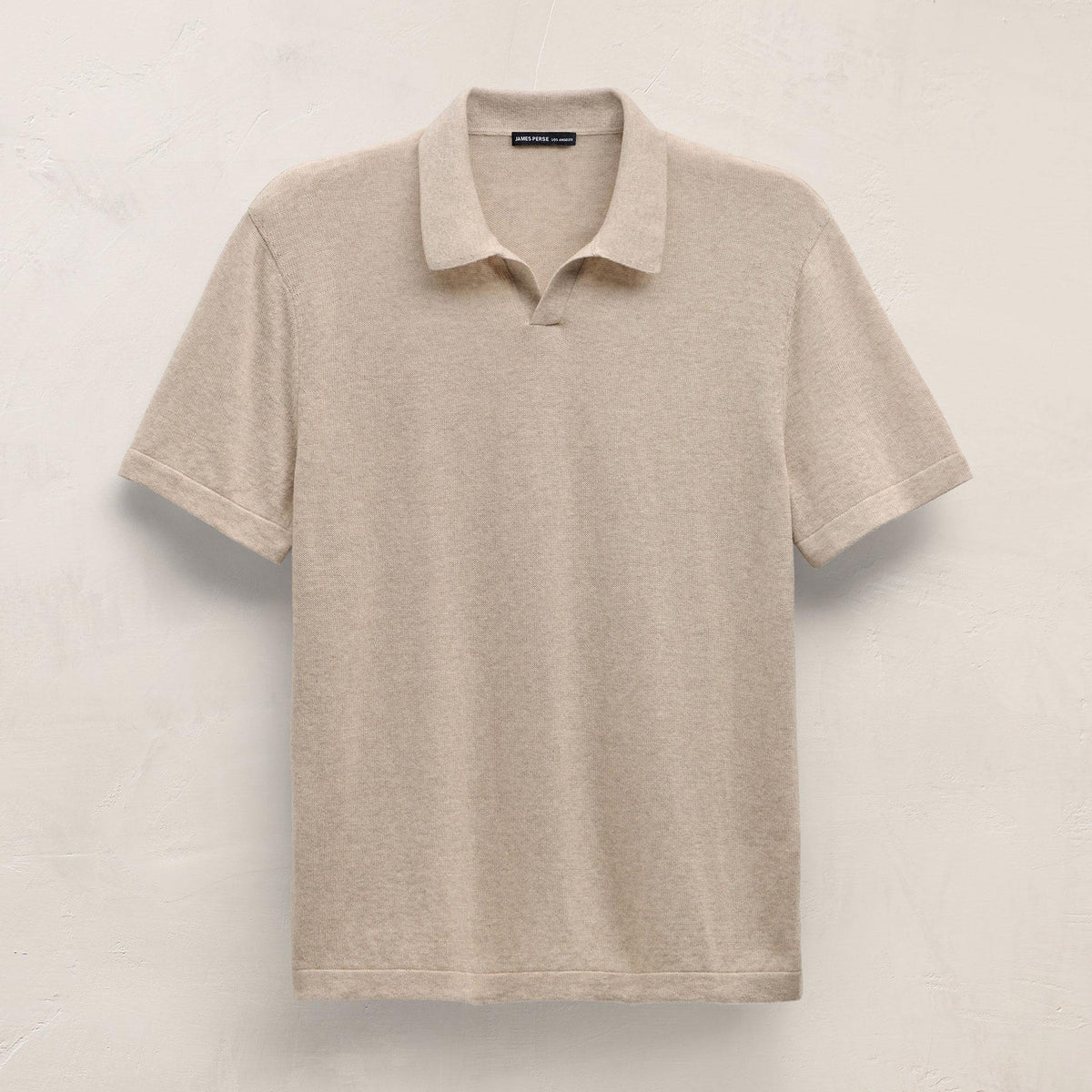 Organic Cotton Cashmere Polo in Wheat | James Perse Los Angeles