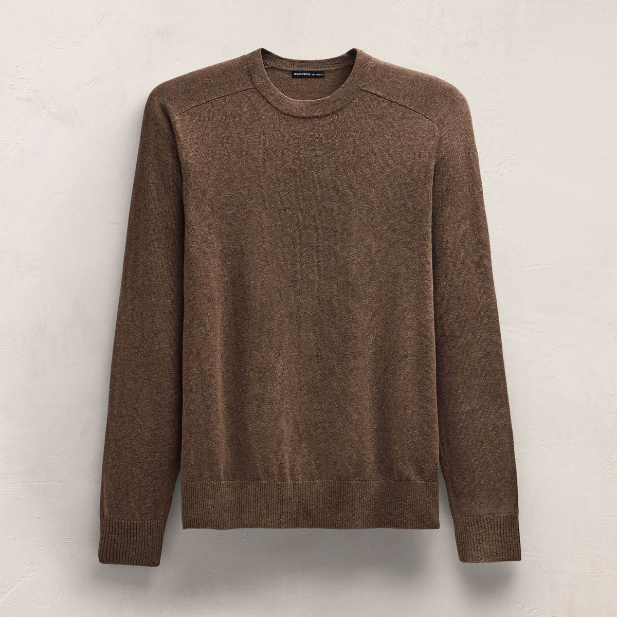 Organic Cotton Cashmere Raglan Crew in Brownstone | James Perse Los Angeles