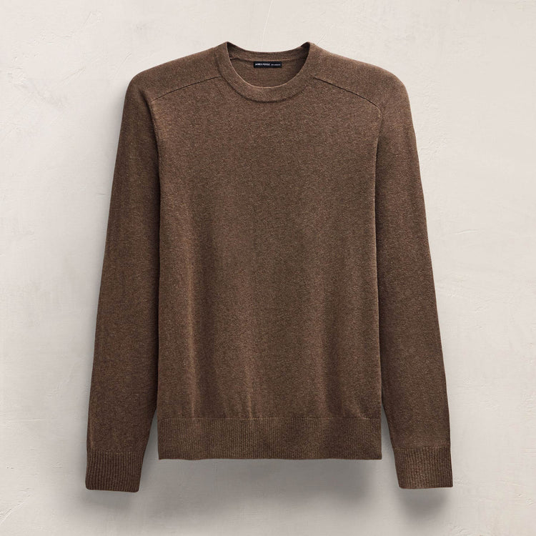 Organic Cotton Cashmere Raglan Crew in Brownstone | James Perse Los Angeles