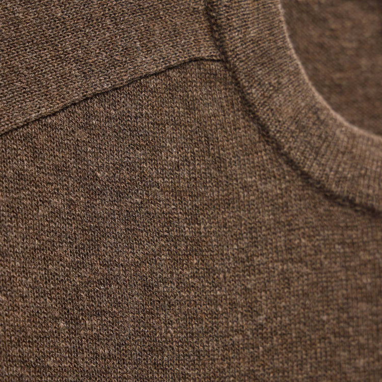 Organic Cotton Cashmere Raglan Crew in Brownstone | James Perse Los Angeles