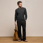 Cotton Cashmere Raglan Crew in Coal | James Perse Los Angeles