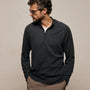 Cotton Cashmere Half Zip in Coal | James Perse Los Angeles