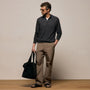 Cotton Cashmere Half Zip in Coal | James Perse Los Angeles