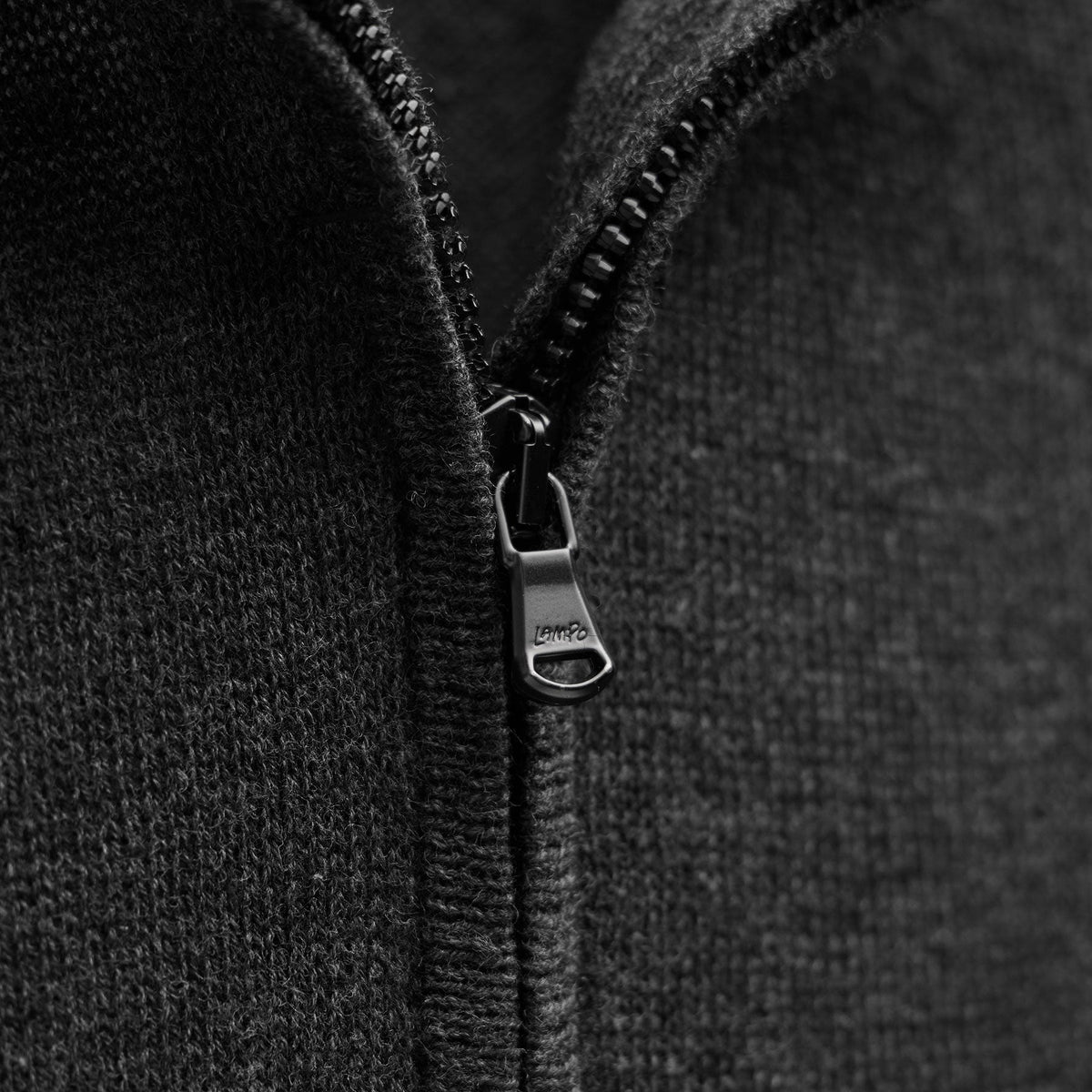 Organic Cotton Cashmere Half Zip in Coal | James Perse Los Angeles