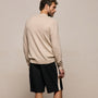 Cotton Cashmere Half Zip in Wheat | James Perse Los Angeles