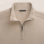 Organic Cotton Cashmere Half Zip in Wheat | James Perse Los Angeles