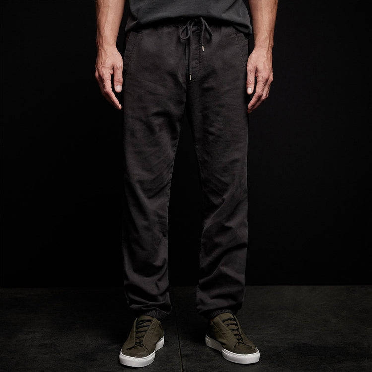 Cotton Flannel Zip Pocket Pant in Magma Pigment | James Perse Los Angeles