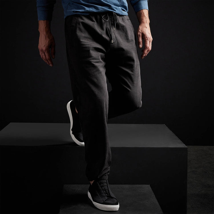 Cotton Flannel Zip Pocket Pant in Magma Pigment | James Perse Los Angeles