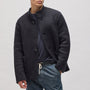 Double Bed Cotton Knit Jacket in Black/Navy | James Perse Los Angeles