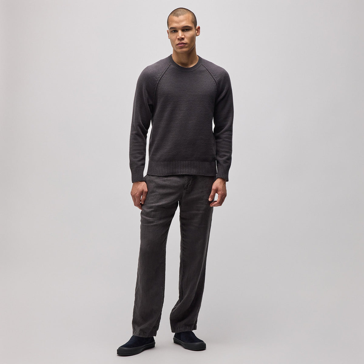 Cotton Knit Raglan Crew in Magma | James Perse Los Angeles