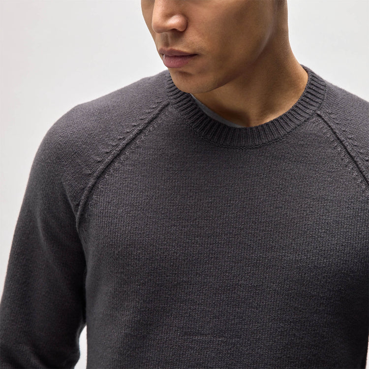 Cotton Knit Raglan Crew in Magma | James Perse Los Angeles