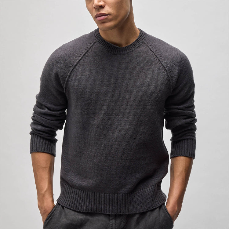 Cotton Knit Raglan Crew in Magma | James Perse Los Angeles