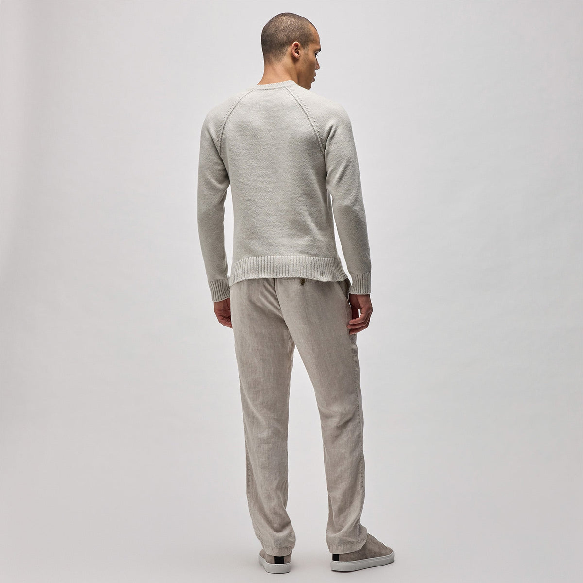 Cotton Knit Raglan Crew in Salt | James Perse Los Angeles