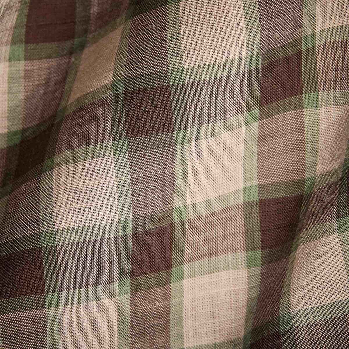Cotton Plaid Shirt in Mineral/Jungle | James Perse Los Angeles