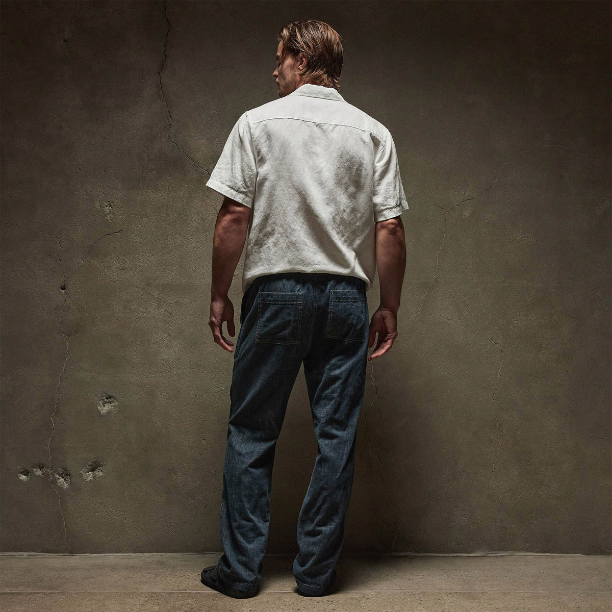 Cotton Denim Pant in Medium Wash | James Perse Los Angeles