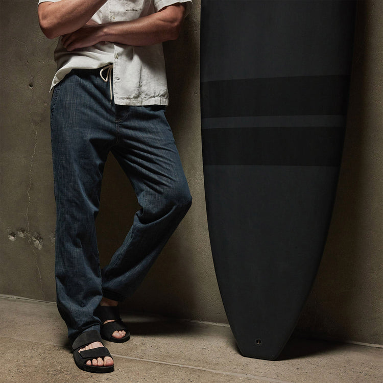 Cotton Denim Pant in Medium Wash | James Perse Los Angeles