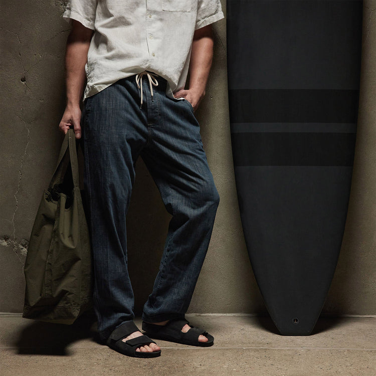 Cotton Denim Pant in Medium Wash | James Perse Los Angeles