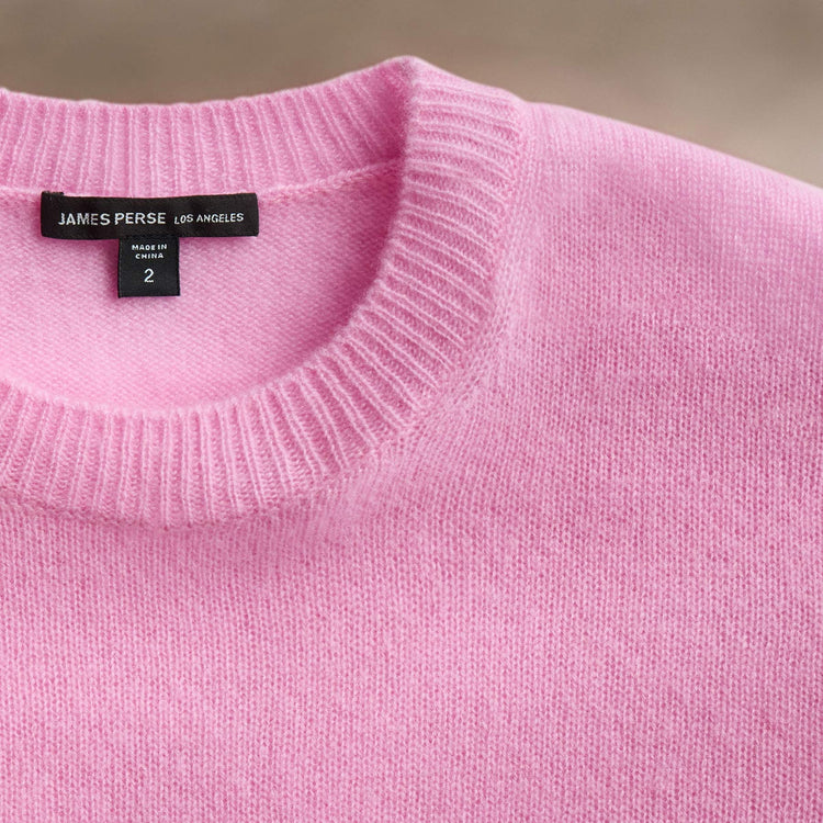 Soft Featherweight Cashmere Crew in Blossom | James Perse Los Angeles